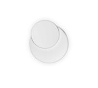 Applique Moderna Round Pouche Metallo Bianco Led 14W 3000K Luce Calda