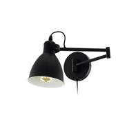 Applique Moderna San Peri 1 Luce Acciaio Nero