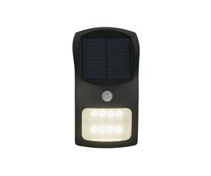 Applique Moderna Solare Policarbonato Nero Bianco Led 1,8W 3000K