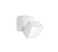 Applique Moderna Square Omega Metallo Bianco Led 7W 4000K Luce Naturale
