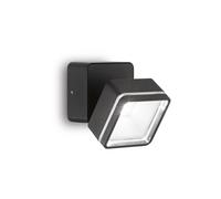 LAMPADA DA PARETE OMEGA AP SQUARE NERO 4000K