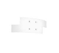 Applique Moderna Tetris Metallo Bianco Vetro 2 Luci E27