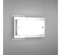 Applique Moderna Tray Metallo E Vetro Bianco 1 Luce E27 [EEK: A++]