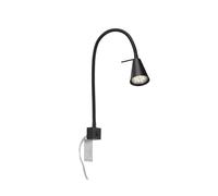 Applique Moderna Tuso Metallo Nero 1 Luce Gu10 3000K [EEK: A++]