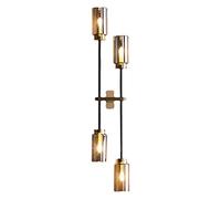 applique moderna tutta la lampada da parete in rame vetro grigio Flush Mount Applique da parete, apparecchio di illuminazione da parete per la decorazione della casa, lampade da parete geometriche per