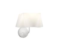 Applique Moderna Wanda Polilux ® Bianco E Metallo 1 Luce E14