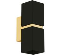 APPLIQUE MODERNO A LED 6,6W NERO E ORO QUADRATO GL1605