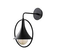 Applique murale d'intérieur, Lampada da Parete Creativo Metallo, Illuminazione Industriale Classica, Nero 25x29x38 cm