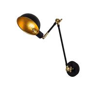 Applique murale d'intérieur, Lampada da Parete Creativo Metallo, Illuminazione Industriale Classica, Nero 6x12x27 cm