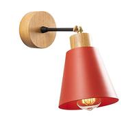 Applique murale d'intérieur, Lampada da Parete Creativo Metallo, Illuminazione Industriale Classica, Rosso 14x14x25 cm