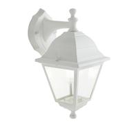Applique In Basso Piccola Esterno Nano Alluminio E Vetro Bianco 1 Luce E27