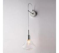 Applique in ferro con vetro trasparente pyrex 1 luce Nemesi