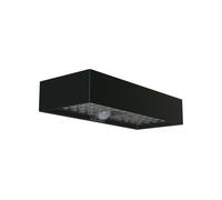 APPLIQUE NERA 6W CON PANNELLO SOLARE E SENSORE MOVIMENTO, 9,7X23X4,27 CM
