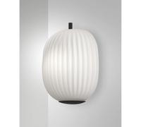 Applique Nera Domizia Collezione Fabas 1 Luce Vetro Soffiato Design Elegante