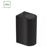 Applique Nera | Lampada Da Esterno PARETE GU10 X2 230V IP54 150 X 73 X 95 Mm