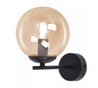 Applique nera, sfera di vetro, 1xE14 10W, DELTA K-5306 Kaja