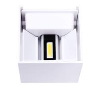 APPLIQUE NERO BIANCO CUBO LED 10W FARETTO LAMPADA PARETE MURO LUCE CALDO FREDDO