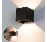 APPLIQUE NERO CUBO LED 10W FARETTO LAMPADA PARETE MURO LUCE NATURALE 4000K