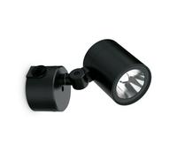 Ideal Lux O-Zone - Faretto LED singolo, 3000 K, IP66, colore: Nero