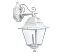 APPLIQUE OLD IN BASSO MEDIA E27 in alluminio pressofuso Dimensioni 18x12x h42 cm colore BIANCO ARGENTO BIANCOARGENTO