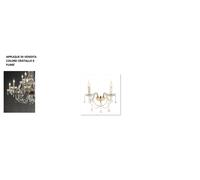 APPLIQUE OPERA 2 LUCI CRISTALLO E FUME' ATTACCO E14 L.37CM