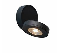Applique orientabile 1led cob 7watt lampada muro soffitto nero 6500k 3000k 4000k [EEK: A+++]