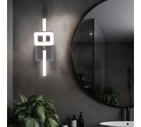 Applique orientabile Applique con interruttore Illuminazione scale a LED, nichel-cromo opaco, 1x LED 6W 540Lm bianco caldo, LxLxH 25x7x15,5 cm