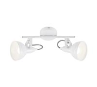 Applique orientabile in metallo Soft bianco E14 2 spot Bianco