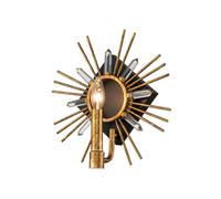 Applique Oro Nero 31,8 CM Larghezza Metallo Cristallo per E14 Modern Wandleuchte