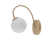 Applique Oro Vetro Sfera Metallo Oscillante G9 H:25 CM Elegante Luce Corridoio