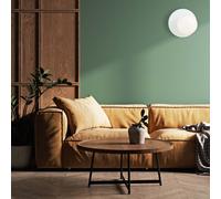 Applique Oslo bianca con sfera Satinata E14 da parete o soffitto