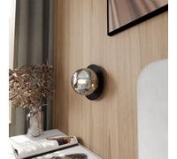 Applique Oslo Nera con sfera Grafite E14 da parete o soffitto