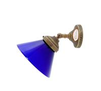 Applique ottone brunito,lampada parete illuminazione con vetro ministeriale an29