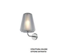 APPLIQUE OTTONE SAT. VETRO GAMMA FUME 1176OS-A GAMMA-FU