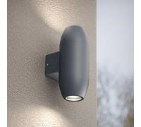 Applique Ovale Bidirezionale IP65 GU10 per esterni Grande - Grigia