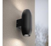 Applique Ovale Bidirezionale IP65 GU10 per esterni Grande - Nera