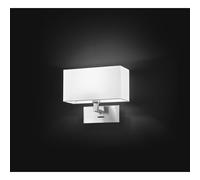 Applique parete base cromo paralume pvc