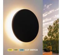 Applique parete LED 12W luce circolare IP65 impermeabile CCT da 3000K a 6500K [EEK: F]