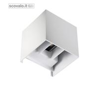 Applique Parete LED 7W Quadrata 4000K Bianco Naturale IP54 Alluminio
