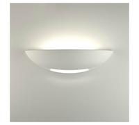 APPLIQUE PARETE MEZZA LUNA GESSO DOPPIA EMISSIONE VERNICIABILE ATTACCO R7S