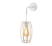 Vetrineinrete® Applique da parete pendente di forma di ovale 3D stile minimal con portalampada E27 (Bianco)