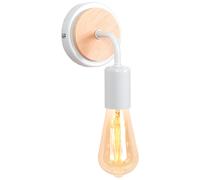 Applique Parete Vintage Applique Murali RetrÃ² Lampada Da Parete In Legno Di Ferro E27 Per Camera Da Letto Comodino Hotel Bianco 1PCS