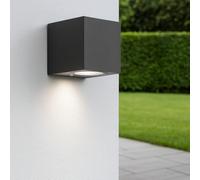 Applique per esterni cubo da parete luce verso il basso gu10 ip54 grigio antracite