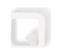 Lampada da parete in alluminio pressofuso QUASAR APPLIQUE QUADRA 20W LED 3000K Dimensioni 21x25,6xh 25,6 cm Luce diretta con diffusore in termoplastico opalino BIANCO BIANCO