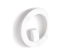 Lampada da parete in alluminio pressofuso OMEGA APPLIQUE TONDA 20W LED 3000K Diametro 28 cm Luce diretta con diffusore in termoplastico opalino colore BIANCO BIANCO