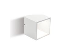 Applique in alluminio pressofuso NIKO APPLIQUE CUBO Dimensioni 11,1x10,9xh 10,9 cm Diffusore in vetro trasparente 9W LED 3000K colore BIANCO BIANCO