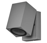 OSRAM ENDURA Classic Cube ADJ WALL applique da esterno, colore argento, attacco GU10 (max 35W), compatibile con lampada normale o smart, testa orientabile, protezione IP44