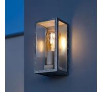 Applique per esterni stile vintage zincata alluminio resistente alle intemperie IP44 E27 H: 23,5 cm per giardino balcone lampada da facciata stile industriale esterna terrazza