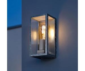 Applique per esterni stile vintage zincata alluminio resistente alle intemperie IP44 E27 H: 23,5 cm per giardino balcone lampada da facciata stile industriale esterna terrazza