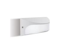 Applique in alluminio pressofuso DOME APPLIQUE VISIERA Dimensioni 22x9,8x h 10 cm Diffusore in termoplastico opalino 10W LED 3000K colore BIANCO BIANCO